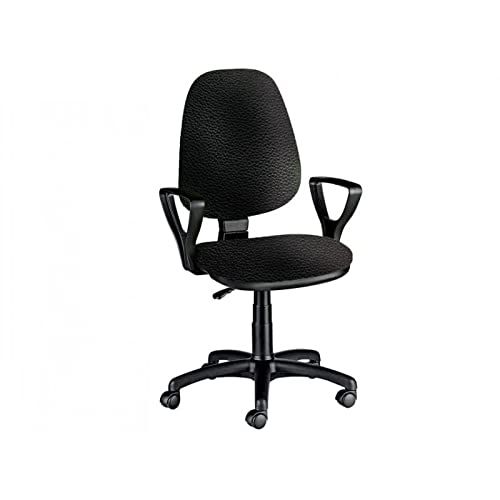 GIMA 45075 Cuneo stoel met armleuning - Zwart - Brandwerend