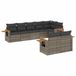 vidaXL Loungeset met Kussens, Poly Rattan, Grijs