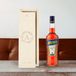 Aperol liqueur in engraved box