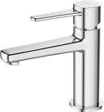 Invena BADLAND Wastafelmengkraan, kleine GLAMOUR mengkraan voor badkamers, zilverkleurig