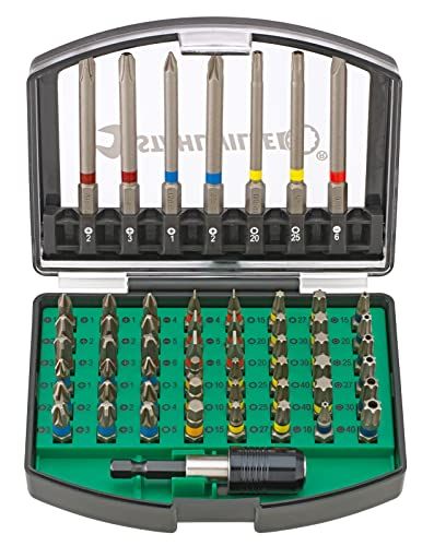 Stahlwille Bitset 56-delig | TORX, binnenzeskant en kruiskop (PH, PZ) bits | 1/4" bithouder | voor accuschroevendraaiers en slagschroevendraaier