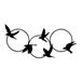 Stijlvol zwart decoratief metalen wandaccessoire, 68,5 x 32,5 cm, 100% metaal, 1,2 mm dik, perfect voor moderne woondecoratie en kantoorruimtes