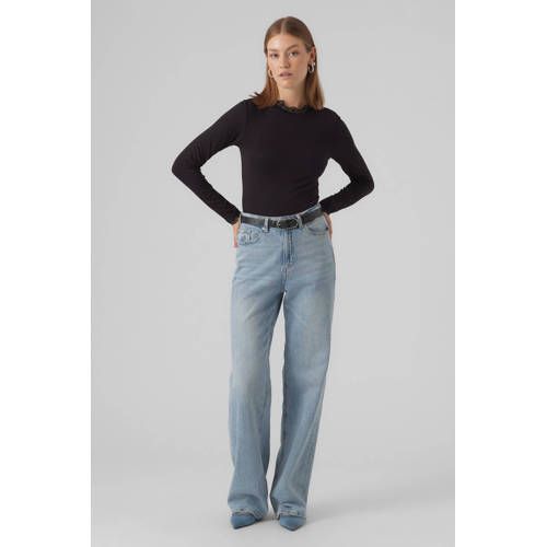 VERO MODA VMROSA Lace Long Sleeve - Black