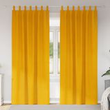 vidaXL Rideaux 2 pièces moutarde 140 x 245 cm velours
