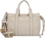 Coccinelle Sac à main en cuir Sac bandoulière 2Day Signature Handbag Grained Leather Lambskin White Crème