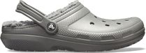 Crocs Classic Fuzz Lined Clog Slippers - Maat 45/46 - Unisex - grijs