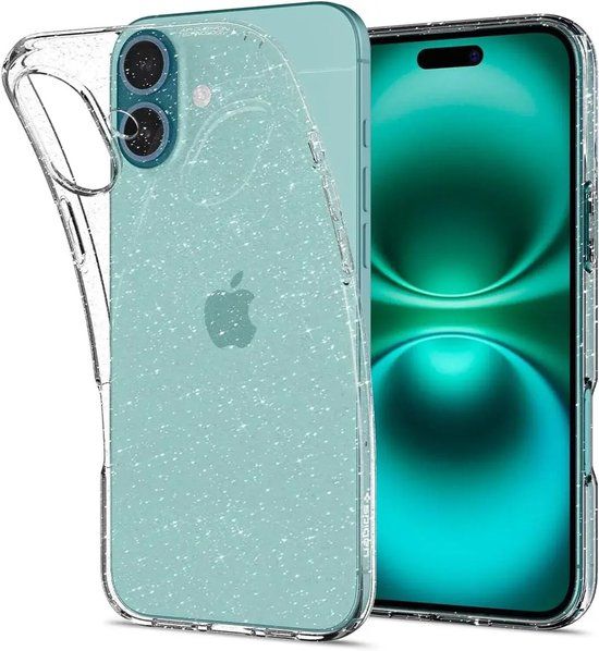 Spigen Liquid Crystal Glitter Back Cover TPU Transparant voor Apple iPhone 16