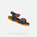 GEOX GHITA TIENERS Sandalen - Marineblauw/Oranje - Maat 32