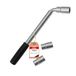 Petex 44720100 telescopische wielboutsleutel, lengte: 350-510 mm, incl. 2 doppen 17/19 mm 21/23 mm