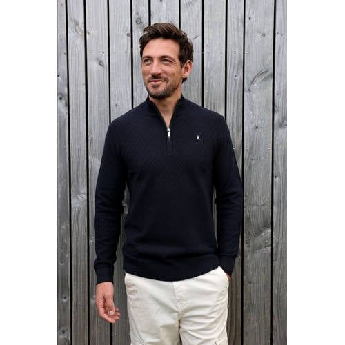Kultivate trui gebreid donkerblauw