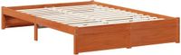 vidaXL Bedframe met lade met opslag 3 pcs Wasbruin Massief vurenhout