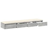 vidaXL - Bedlades - Beton - Grijs - 160 x 36,5 x 16,5 cm - Bewerkt hout