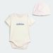 Adidas Rompertje met mutsje Roze - Ivoor giftset maat 92