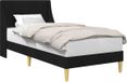 vidaXL Bedframe met hoofdeinde Zwart 90 x 200 cm Stof