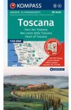 2440 KOMPASS Wanderkarten-Set 2440 Toscana, Herz der Toskana, Nel cuore della Toscana, Heart of Tuscany (4 Karten) 1:50.000