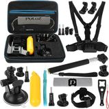 STABLECAM PULUZ 20 in 1 Accessoires Combo Kit met EVA hoes / case voor GoPro HERO 6 / 5 / 4 Sessie /4 /3 +