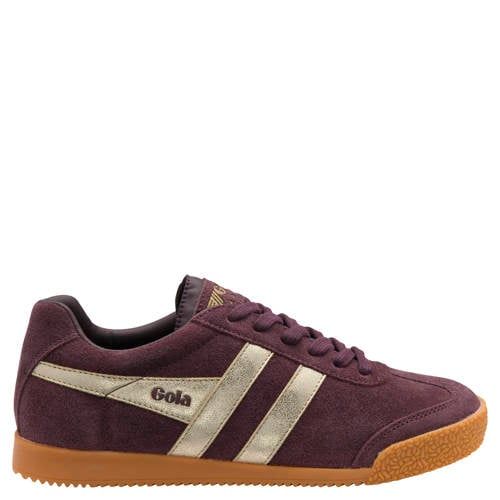 Gola Harrier Mirror suède sneakers - donkerbruin/goud