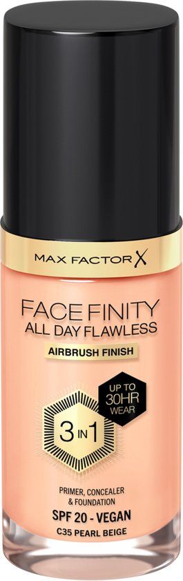 Max Factor Facefinity All Day Flawless Foundation - C35 Pearl Beige - 30ml