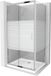 Mexen Apia cabine de douche coulissante 90 x 80, rayures blanches, chrome + receveur de douche plat