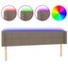VidaXL Hoofdbord LED 163x16x78/88 cm Stof Taupe