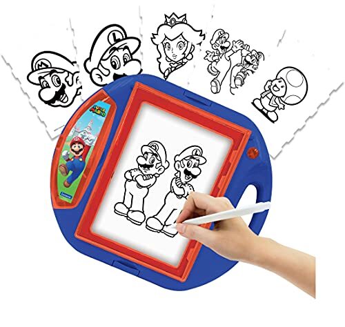 Lexibook Super Mario tekenprojector met sjablonen, stempels en potlood