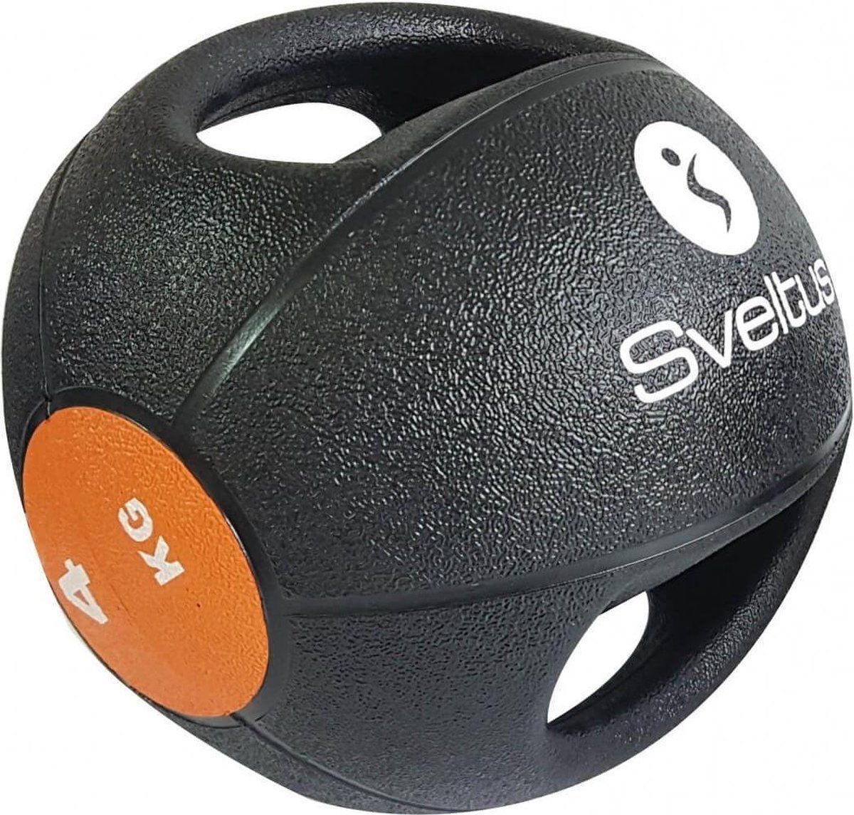 Sveltus Medicine Ball Dubbele Grip 4 Kg Zwart