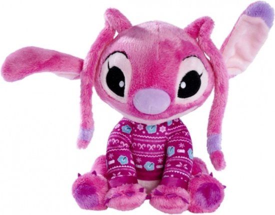 Simba Toys plush Disney Angel & Stitch - Christmas knuffel - 25cm