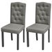 VidaXL Eetkamerstoelen 2 stuks Polyester Grijs