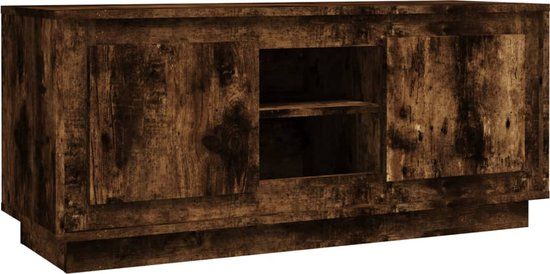 vidaXL Tv-meubel 102x35x45 cm bewerkt hout gerookt eikenkleurig