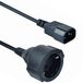 Allteq C14-SCHUKO-115-B electriciteitssnoer Zwart 1,5 m CEE7/4