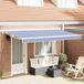 vidaXL - Vervangingsdoek - zonnescherm - voor - 4x2 - m - Blauw - en - witte - strepen