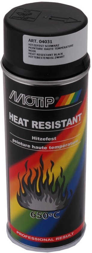 Motip Spuitlak Zwart Hittebestendig (400ml)