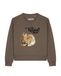 Watapparel Sweatshirt 'Ich hase dich!' bruin / lichtbruin / zwart