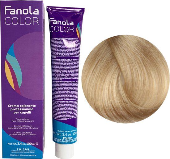 Kapperskorting Fanola Haarverf Professional Colouring Cream 10.03 Warm Blonde Platinum 100ml