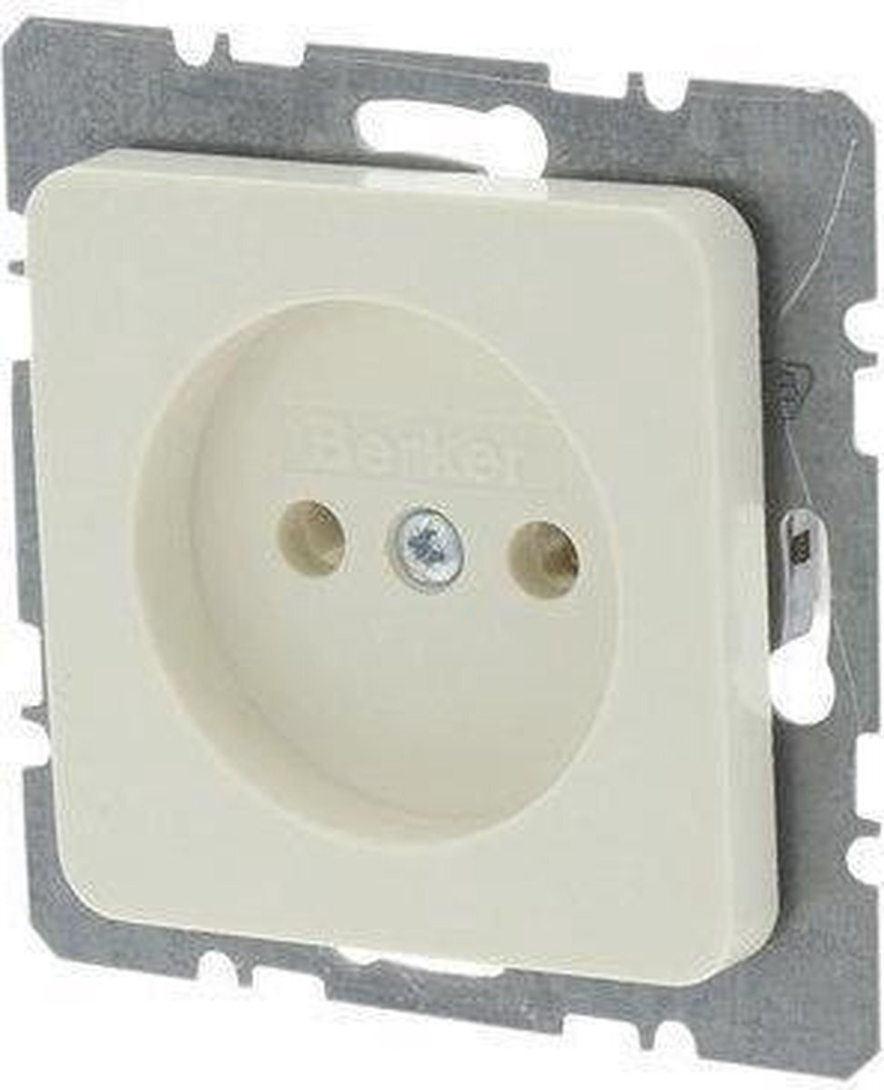 Berker M2 enkelvoudig stopcontact, inbouw | CREME