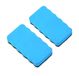 PARENCE.- Set van 2 magnetische sponzen voor leisteen/borstels voor droge of natte reiniging van de tafel - 2 stuks, magneetbord, zwart en wit bord, 11x5,7x2,2 cm - Kleur blauw