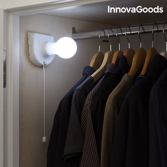 InnovaGoods Draagbare LED Lamp - Wit - Batterijvoeding