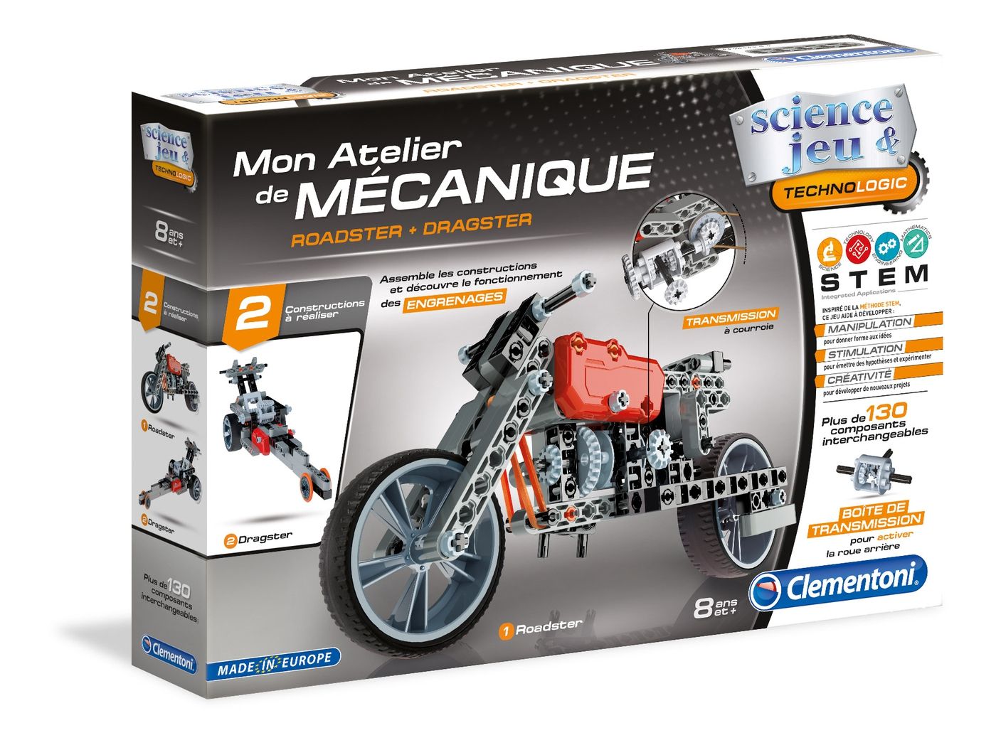 Clementoni 52216 meccanoset Motorcycle