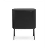 Brabantia Poubelle rectangulaire en acier de 34 L - Noir