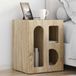 vidaXL Nachtkastje ELST Sonoma Eik 40 x 35 x 50 cm Bewerkt hout