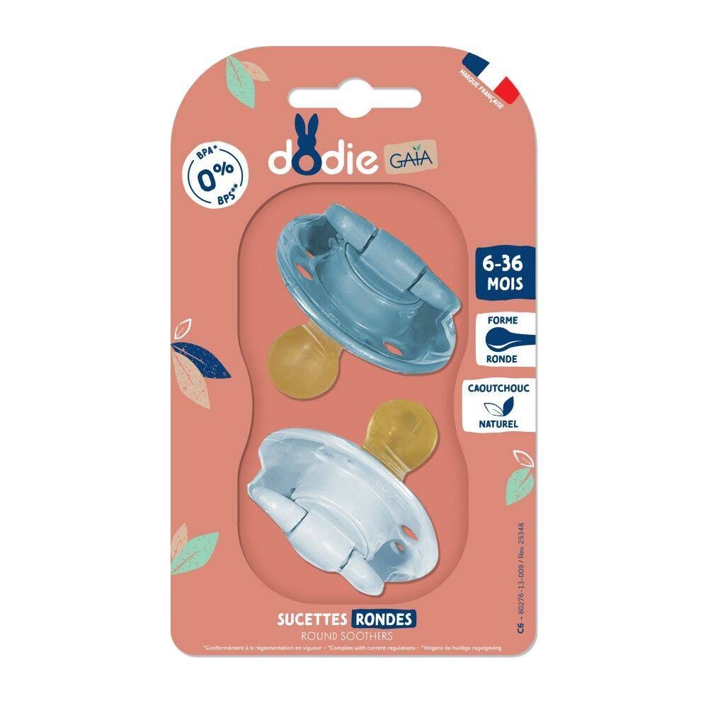 Dodie Gaia Rubberen Fopspeen Lucht - Ster 6-36 Maanden DUO 2 stuks