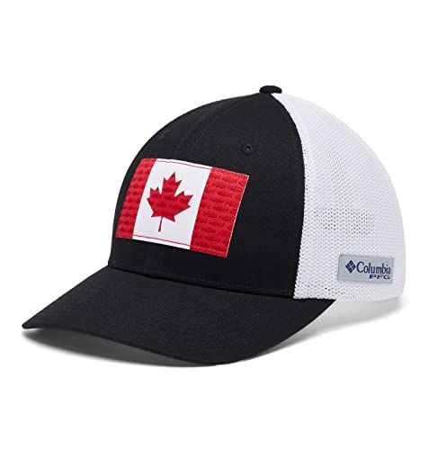 Columbia Unisex Fish Flag Ball Cap - Black/Canada Flag - L/XL