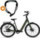 Tomos EB 03 - Vélo électrique - 28 pouces - moteur 250W - Autonomie jusqu'à 70 km - Freins à disque hydrauliques - Batterie 360Wh - Entrée basse - Vert olive mat