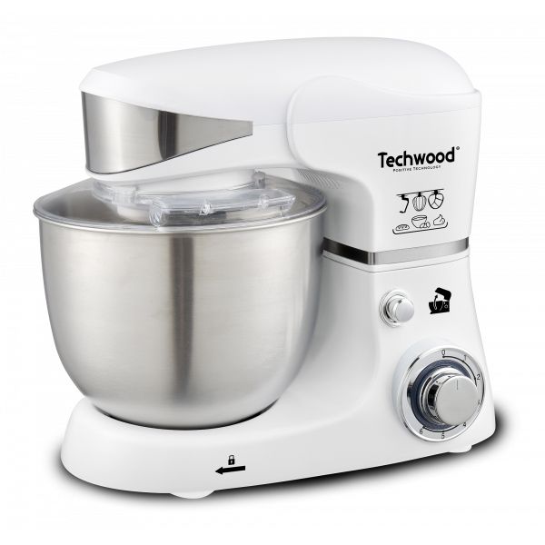 Techwood TRO-1051 Staande Mixer 1000W RVS/Wit 5L