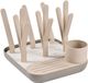 Béaba Forêt Flessenrek - Compact Afdruiprek voor 6 Grote Zuigflessen en Accessoires - Modulaire Takken voor Bekers en Borstkolfonderdelen - Afneembare Lekbak - Alles Opbergbaar in de Basis - Eco-Design - Clay