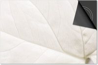 Dietrix Inductie beschermer 60x60 - Leaves - 7 Wit blad van dichtbij