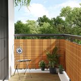 vidaXL Balkonscherm 400x80 cm poly rattan lichtbruin