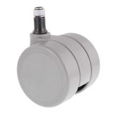 WAGNER 01012061 Draaistoelrol/bureaustoelwielen, design hard, diameter 60 mm, hoogte 65 mm, intervalgeremd, steekpen 11 x 20 mm, draagkracht 50 kg, Made in Germany