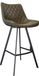 Happyment Tabouret de bar moderne – Vert – Avec dossier – Repose-pieds – Convient pour cuisine et bar – Similicuir – 1 pièce