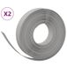 Borders 2 pcs 10 m 10 cm polyethylene grey